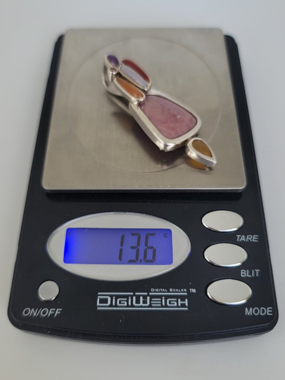 Multi Gemstone & Sterling Slide - Picture 3 of 3
